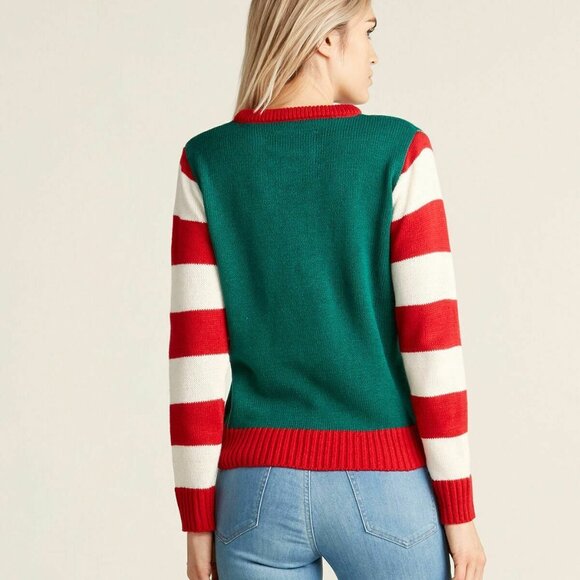 American Stitch Size L Swipe Right Ugly Christmas Sweater Holiday Pullover - Picture 3 of 7